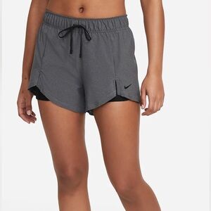 NIKE 2 in 1 RUNNING SHORTS - WHITE - SIZE M - PRISTINE CONDITION